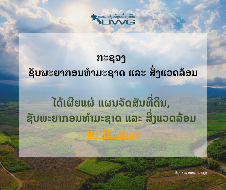 ແຜນຈັດສັນທີ່ດິນ, ຊັບພະຍາກອນທຳມະຊາດ ແລະ ສິ່ງແວດລ້ອມ ແບບຮອບດ້ານ (LUP & ISP) ທັງ 18 ແຂວງ
